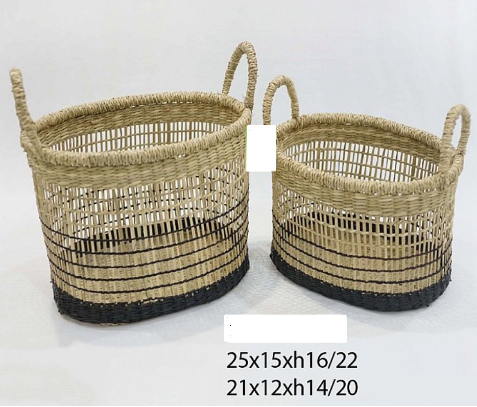 Natural sea-grass basket, set of 2