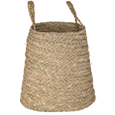 Natural seagrass basket with handles