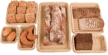 PP Rattan Woven Bread Basket   