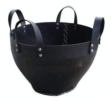 Recycled rubber basket 