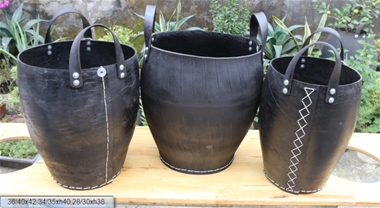 Recycled rubber basket   